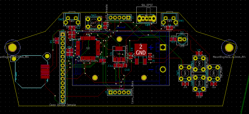 The pcb for the controller.